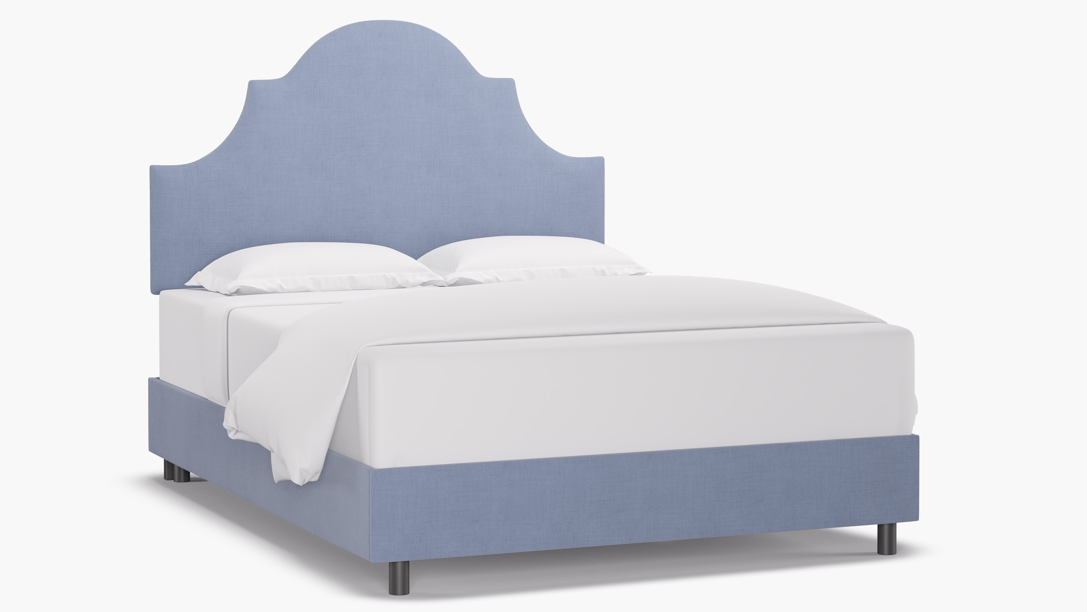 Regency Bed, Denim Everyday Linen, Queen - Image 1
