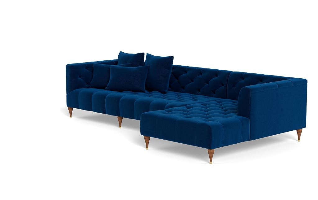 Ms. Chesterfield Sectional Sofa with Right Chaise by Apartment Therapy - Image 2