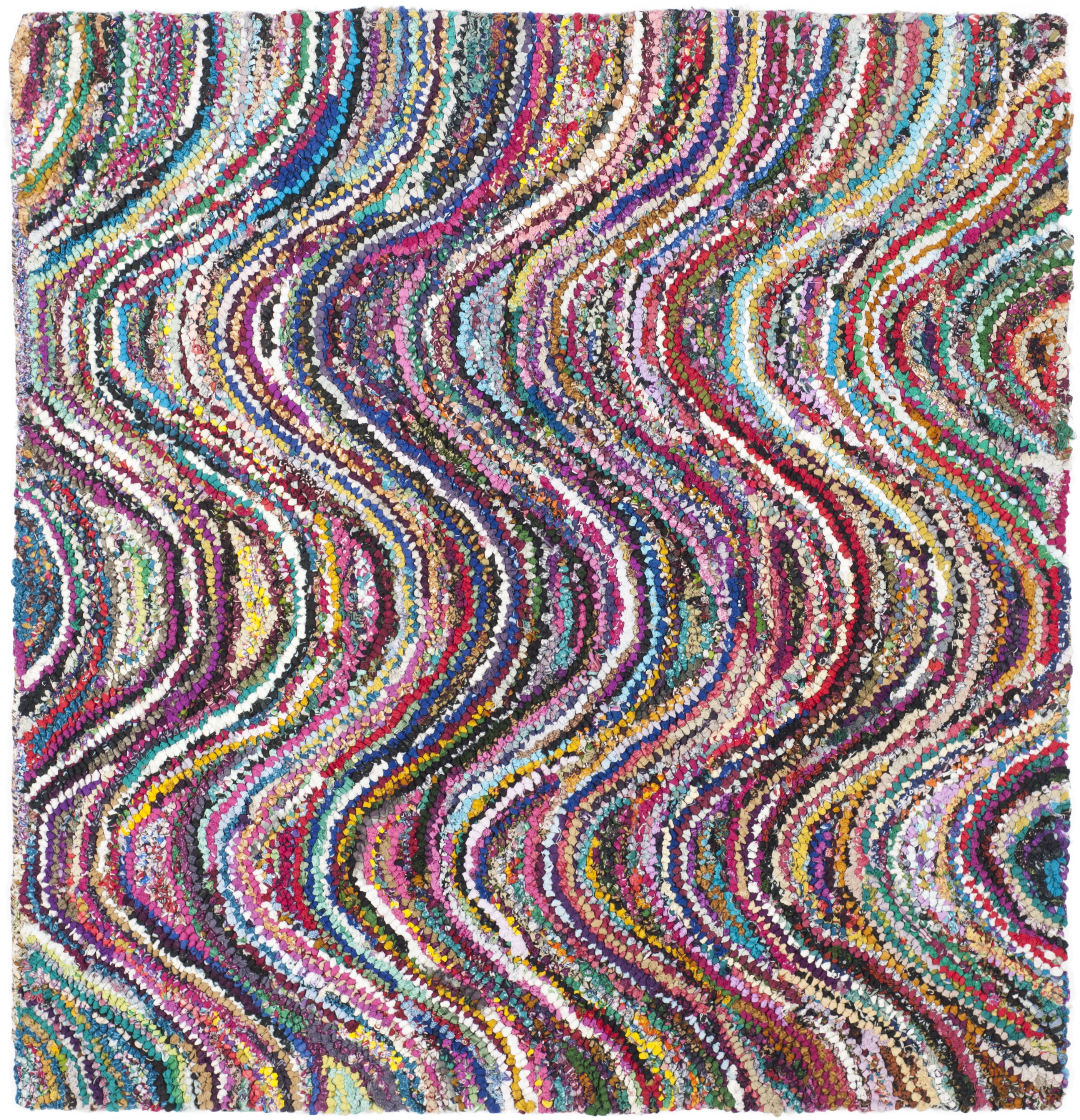 Arlo Home Hand Tufted Area Rug, NAN511A, Multi,  4' X 4' Square - Image 0