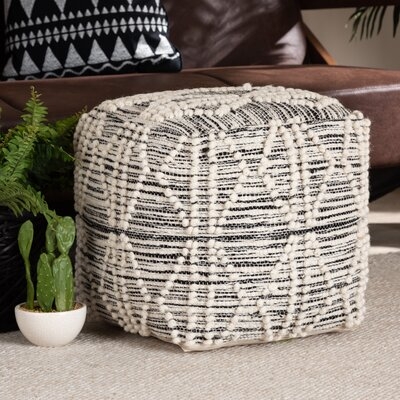 Gamboa 15.7'' Wide Square Geometric Pouf Ottoman - Image 2