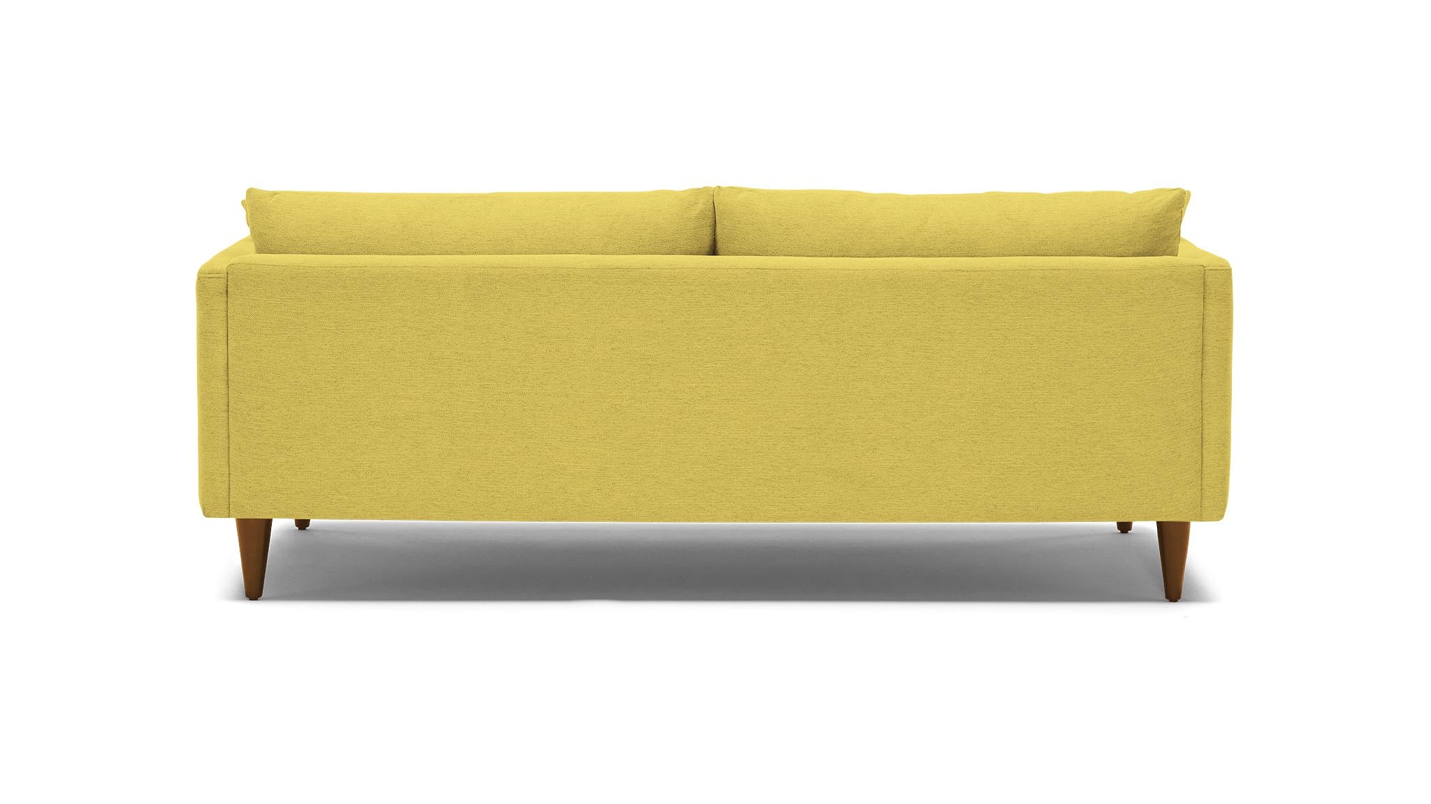 Yellow Lewis Mid Century Modern Sofa - Taylor Golden - Mocha - Cone - Image 4