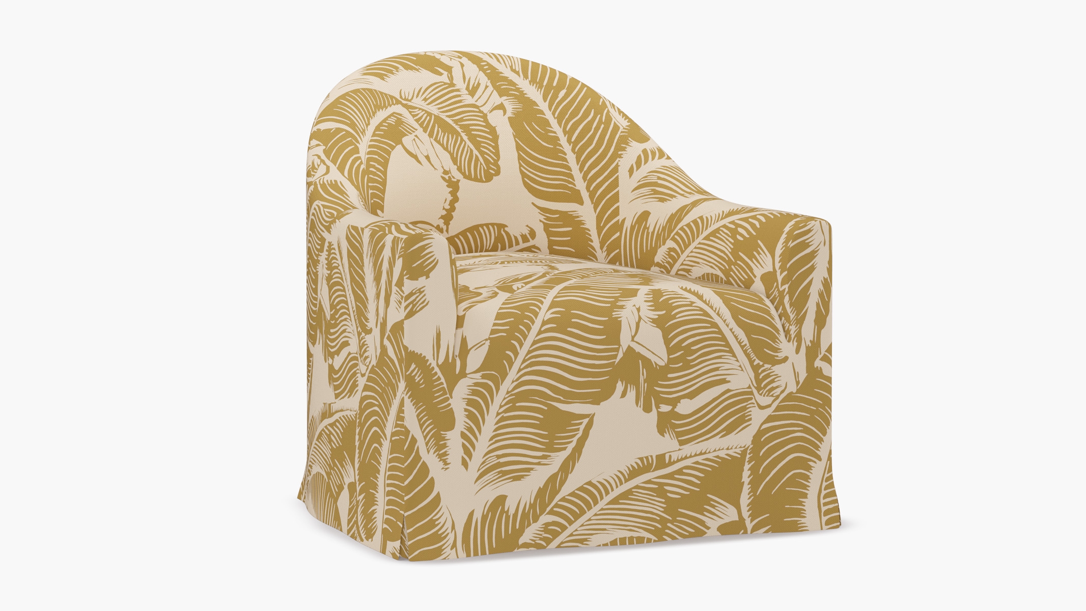 Slipcover Swivel Chair, Ochre Martinique® Encore - Image 1