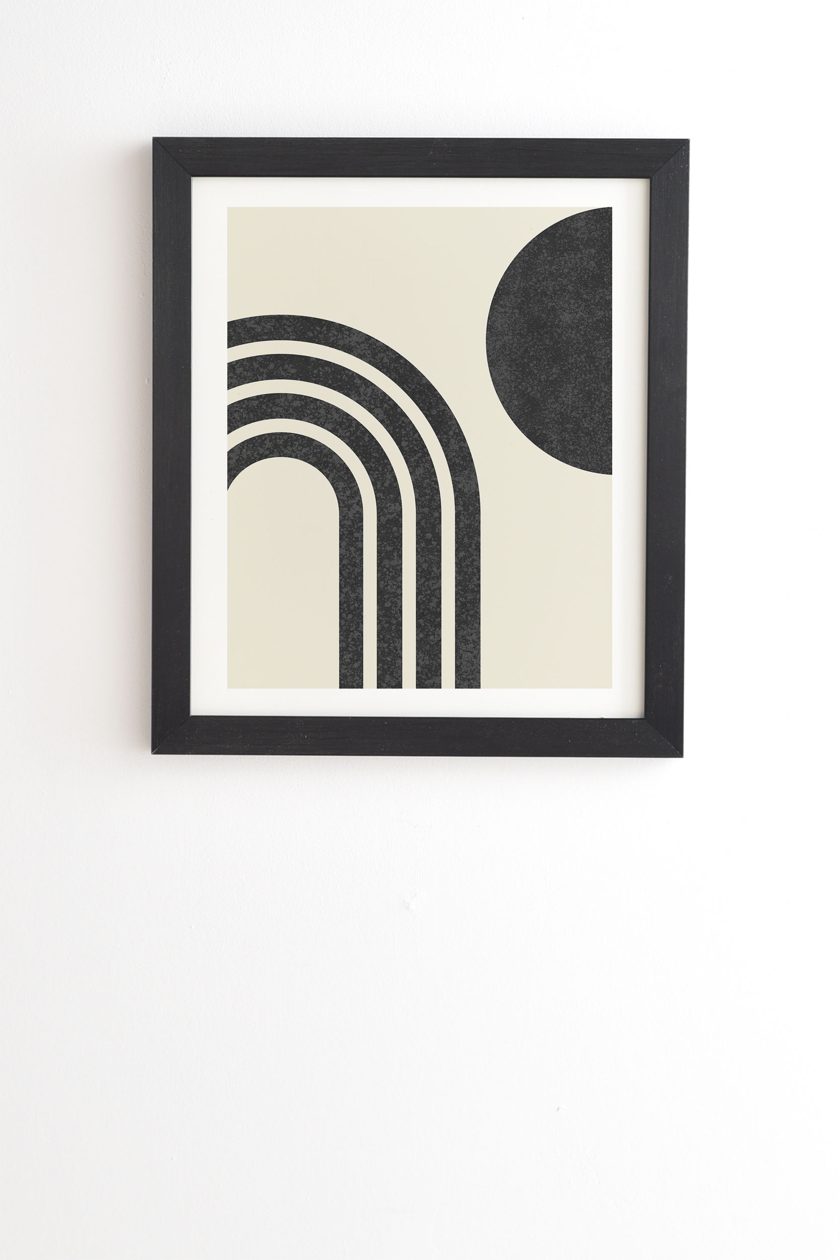 Mid Century Modern Rainbow Bk by MoonlightPrint - Framed Wall Art Basic Black 14" x 16.5" - Image 0