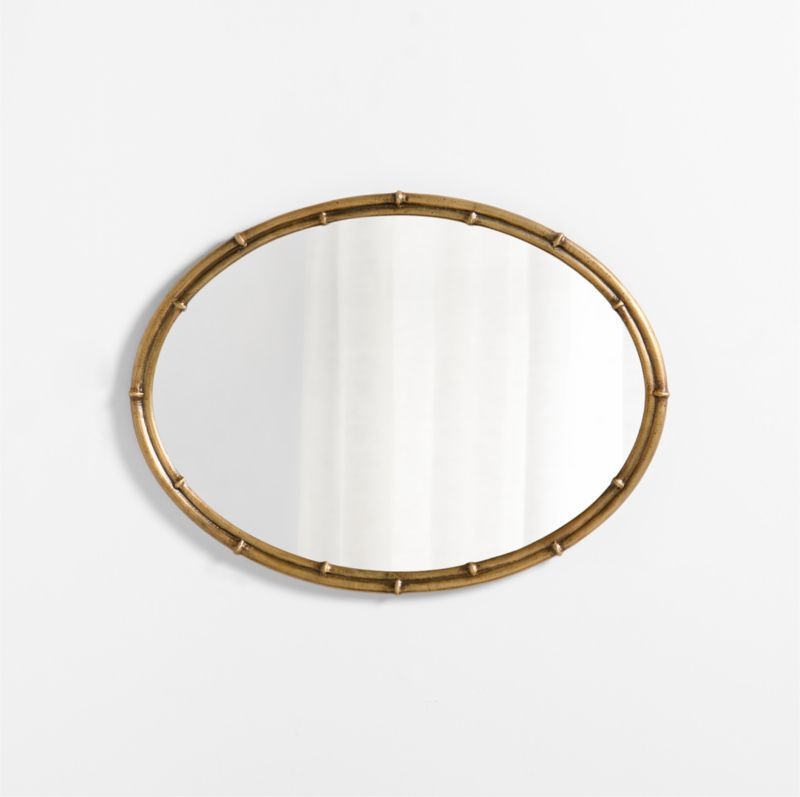 Ivy Cast Metal Bamboo-Style Mirror by Jake Arnold - Image 1