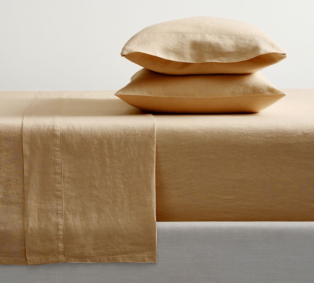 Belgian Flax Linen Sheet Set, King, Tumbleweed - Image 0