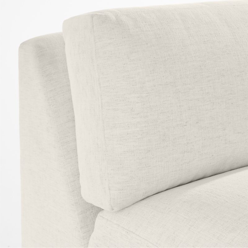 Marguerite White Performance Fabric Armless Chair - Image 4