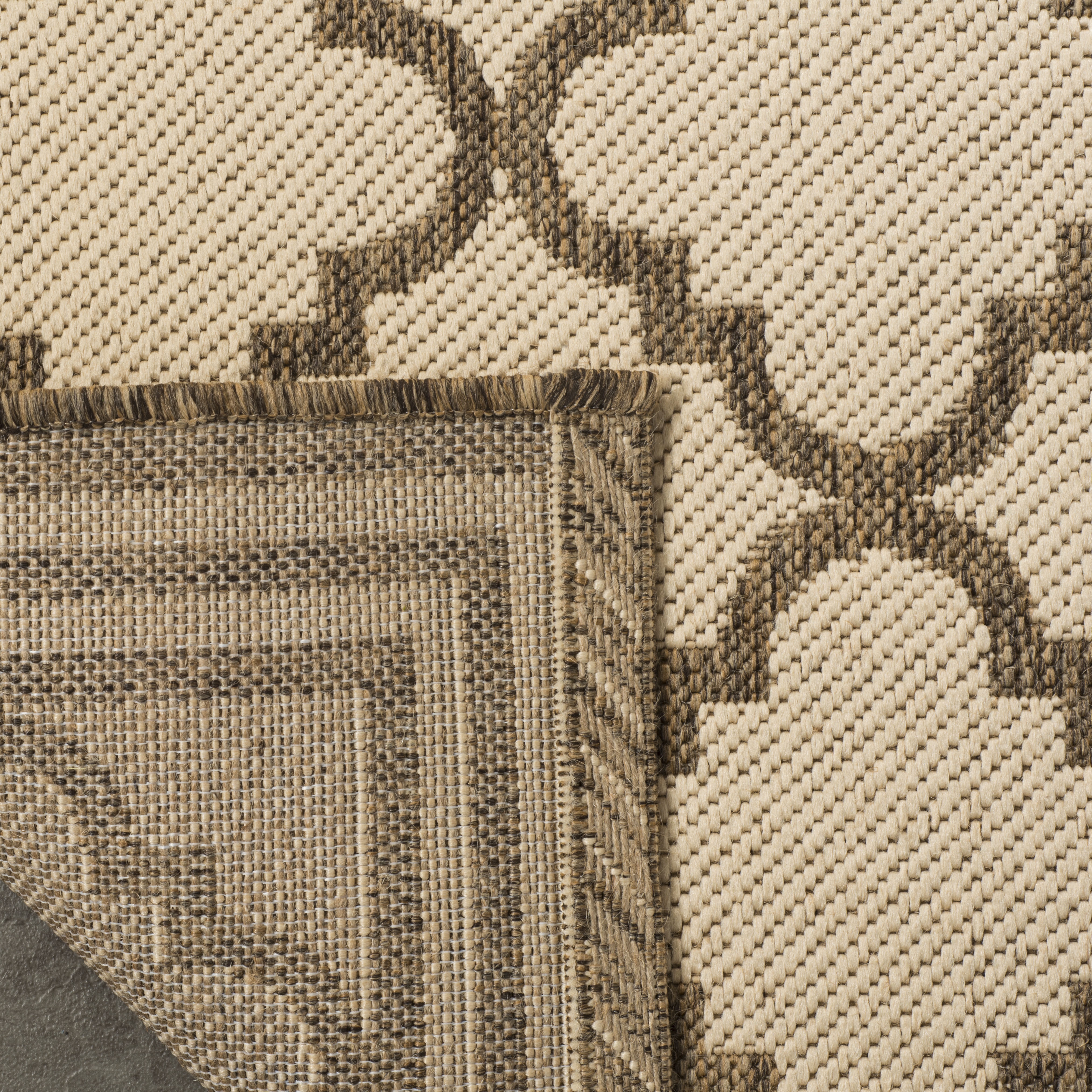 Arlo Home Indoor/Outdoor Woven Area Rug, LND121C, Cream/Beige,  5' 1" X 7' 6" - Image 3