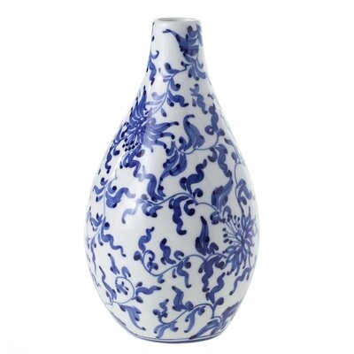 Harlyn Blue & White 7" Ceramic Table Vase - Image 0