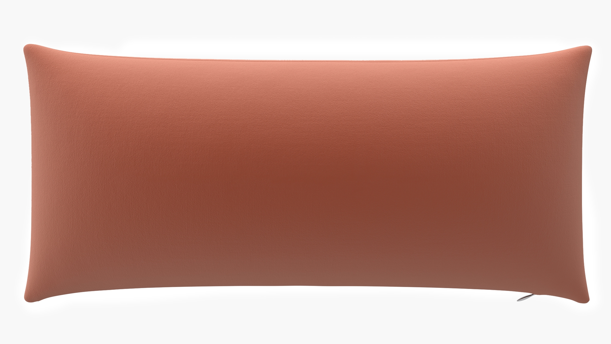 Throw Pillow 14" x 30", Coral Performance Velvet, 14" x 30" - Image 0