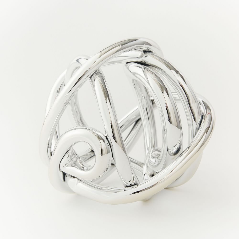 Metallic Glass Knot, Silver, Medium & Extra Large - Image 0