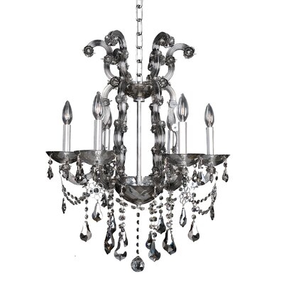 Brahms 6-Light Candle Style Classic / Traditional Chandelier - Image 0