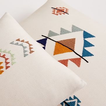 Mexican Pillow Cover, 18"x18", Multi - Image 1