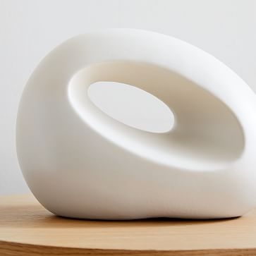 Alba Ceramic Sculptural Objects, White, Medium - Image 3
