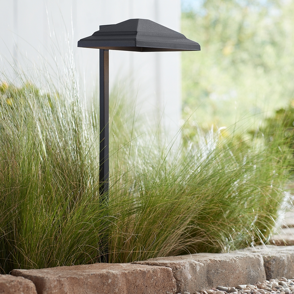 Basset 23" High Textured Black LED Landscape Path Light - Image 0