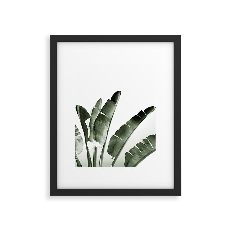 Traveler Palm by Gale Switzer - Framed Art Print Modern Black 18" x 24" - Image 0