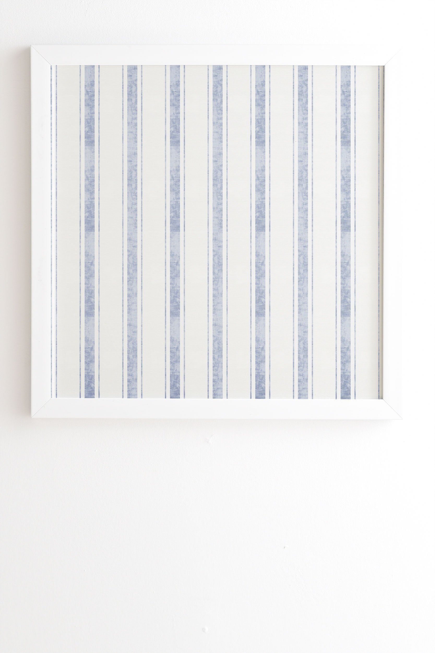 Holli Zollinger AEGEAN BOLD STRIPE White Framed Wall Art - 19" x 22.4" - Image 1
