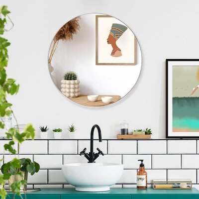 Round Mirror With 32-Inch Aluninum Frame  Bathroom  Mirror - Image 0