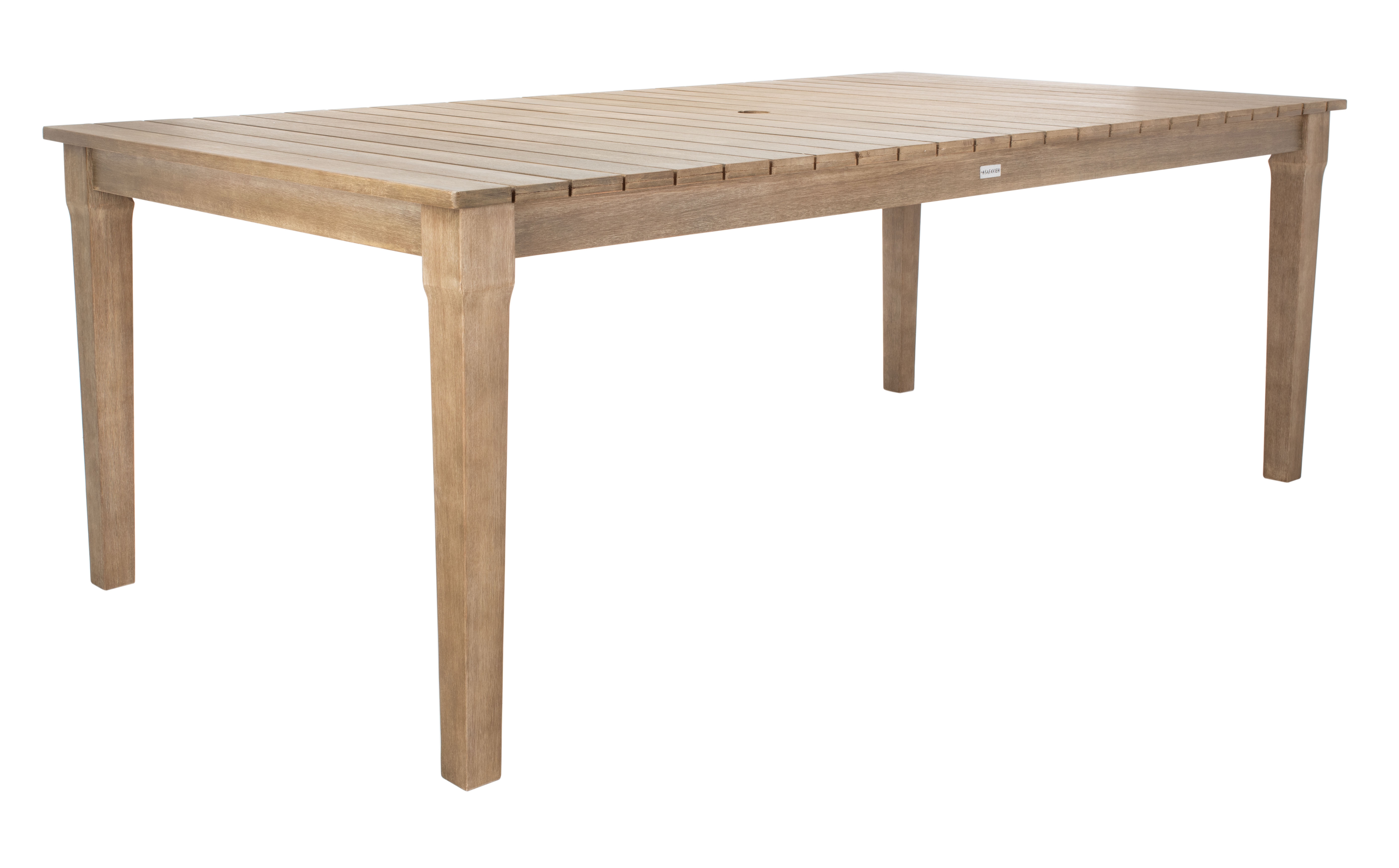 Dominica Wooden Outdoor Dining Table - Natural - Arlo Home - Image 4