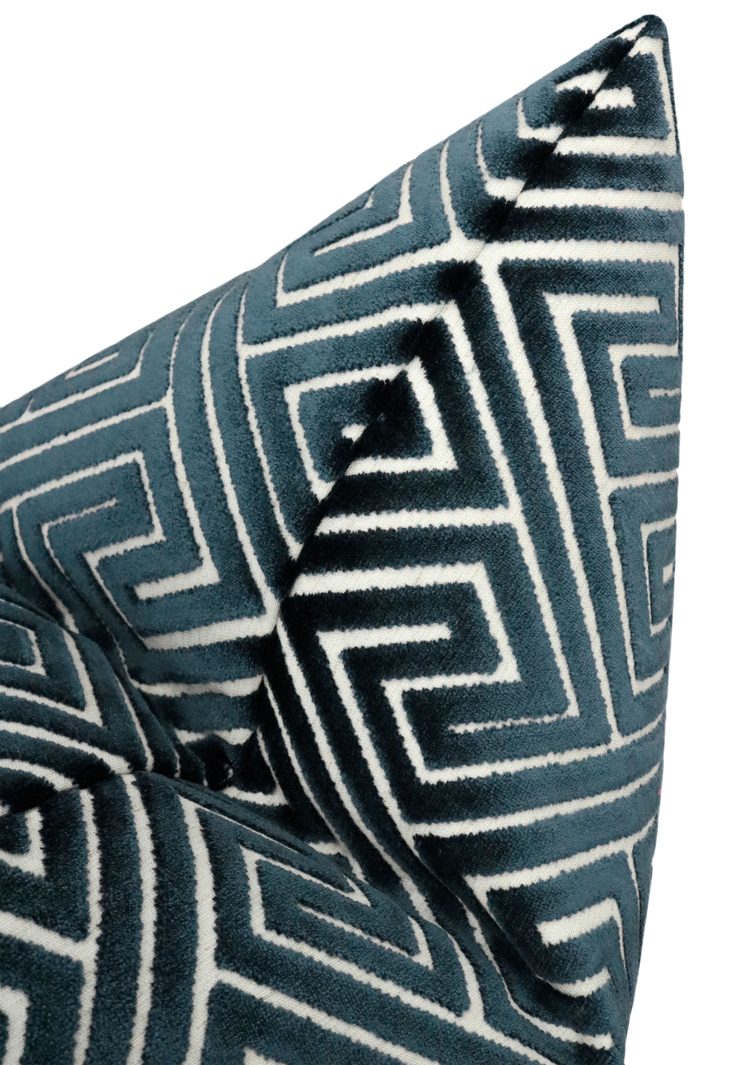 ROMAN CUT VELVET // NAVY BLUE - 14" X 36" - Image 2