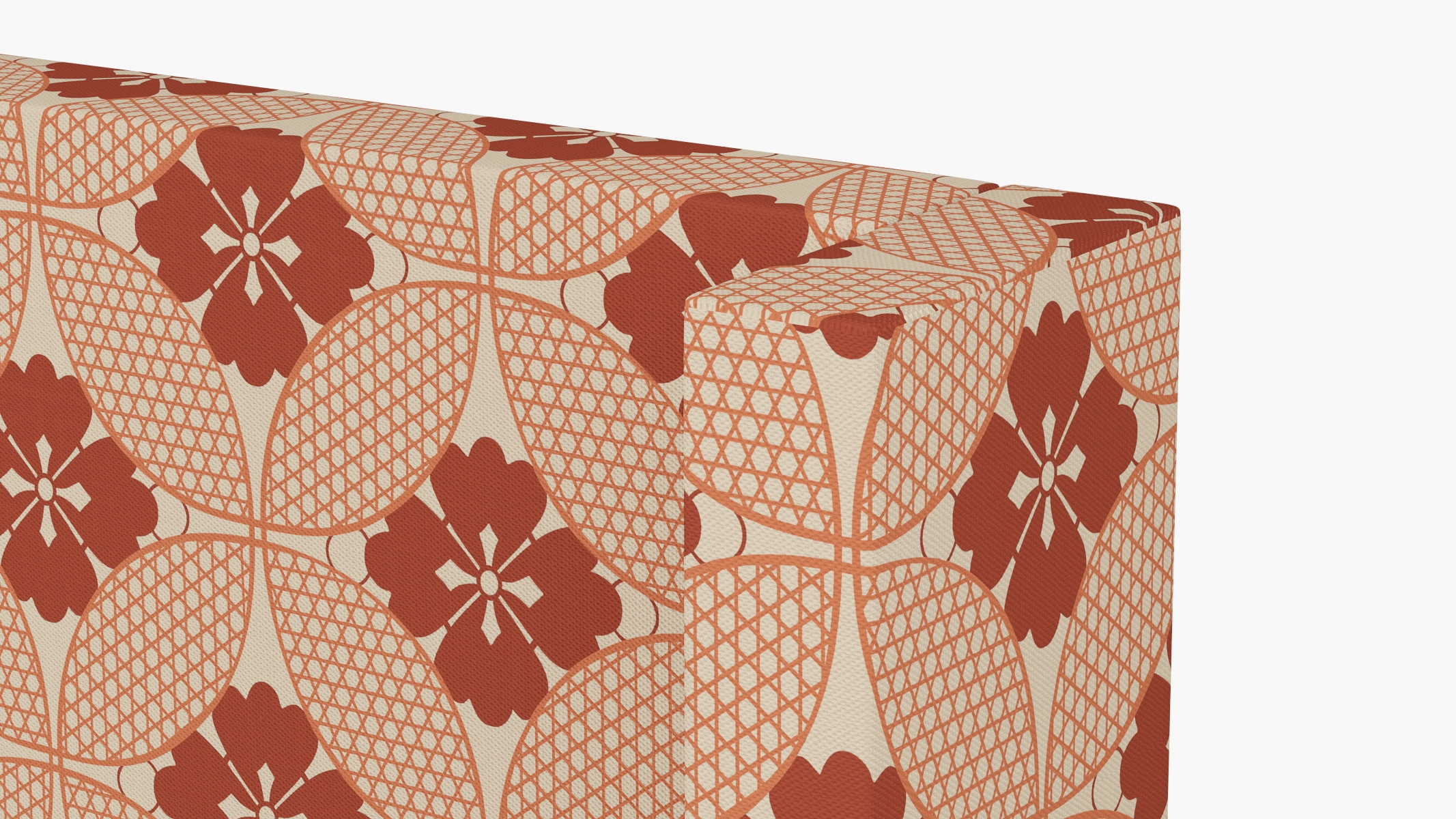 Modern Wingback Headboard, Coral Solaire, Twin - Image 2