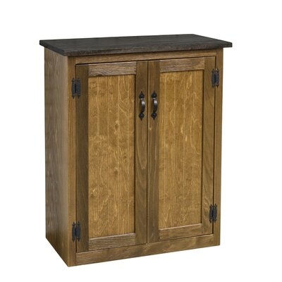 Storage Display Hutch Cabinet, 2-Door, Brown & Espresso Top-Wood - Image 0