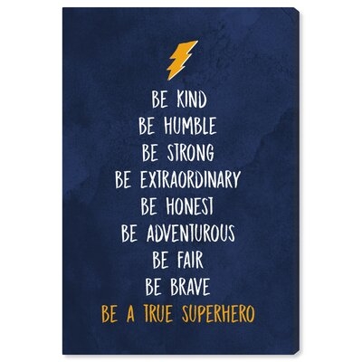 'Be a True Superhero' Framed Textual Art - Image 0