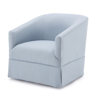 Delaplaine Upholstered Swivel Barrel Chair - Image 0