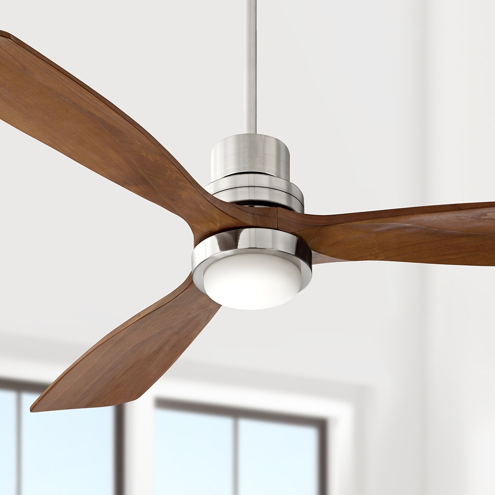 52" Casa Delta DC Brushed Nickel CCT LED Ceiling Fan with Remote - Image 0