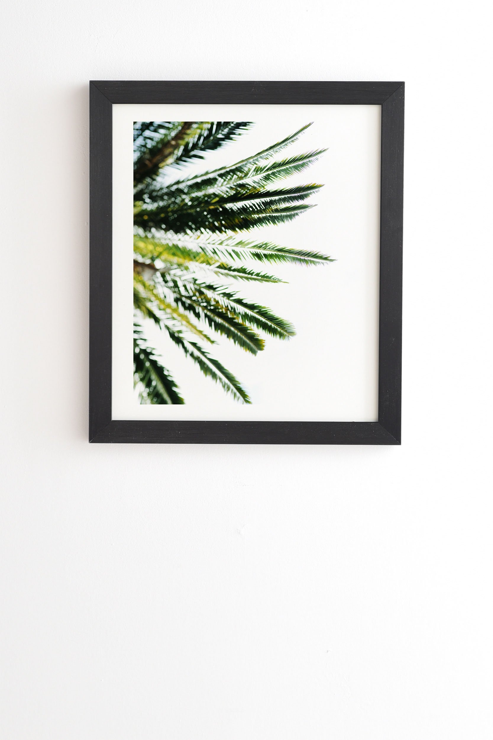 Chelsea Victoria Beverly Hills Palm Tree Black Framed Wall Art - 30" x 30" - Image 0