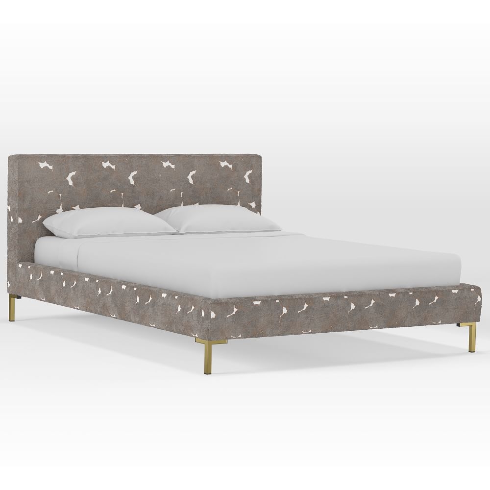 Simple Angled Platform Bed- Queen, Irinia Copper - Image 0