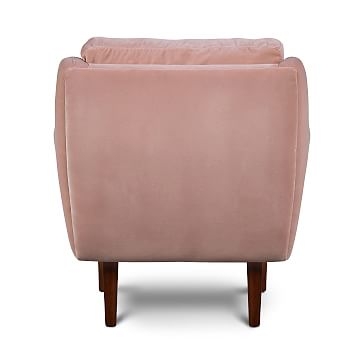 Rory Chair Pink Velvet Walnut - Image 1