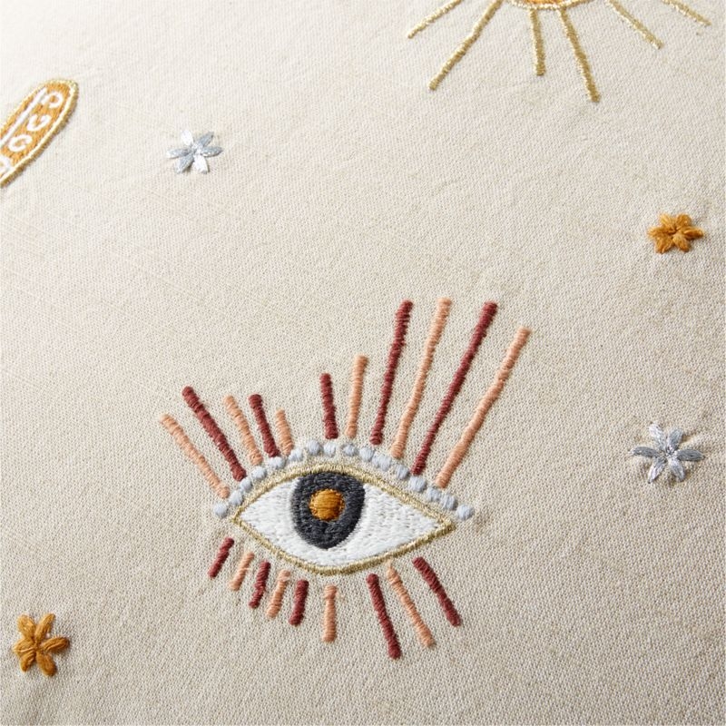 Gwen Embroidered Square Kids Throw Pillow by Jeremiah Brent - Image 3