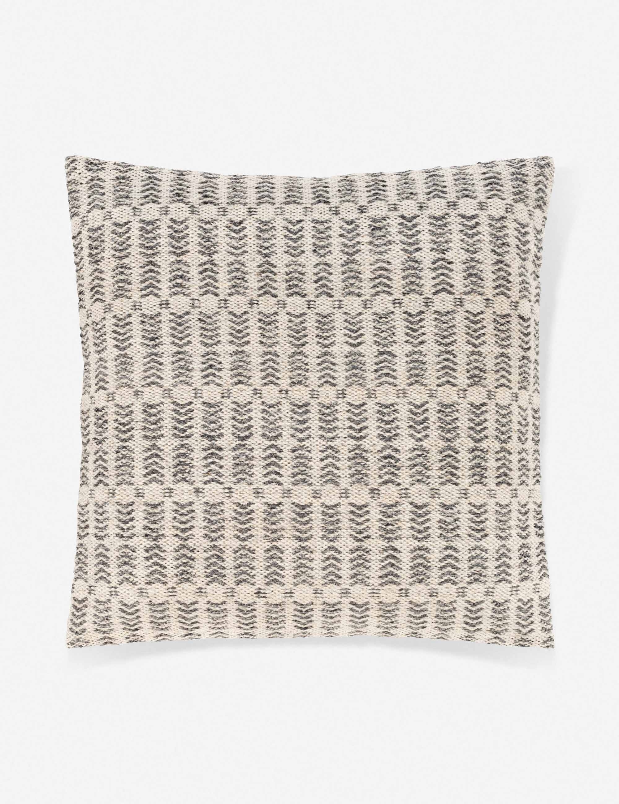 Nysa Pillow, Charcoal & Beige - Image 0