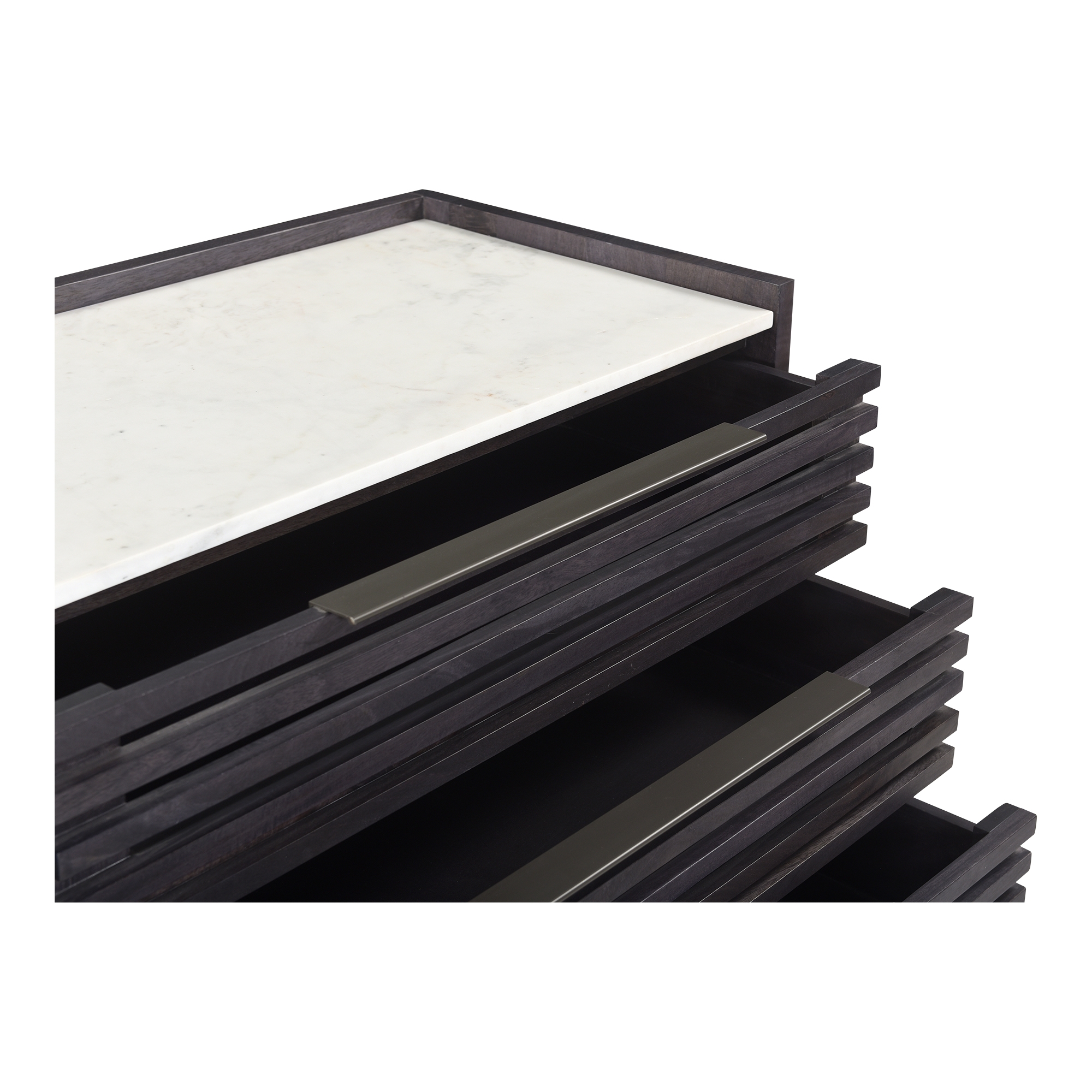 Paloma 3 Drawer Nightstand Charcoal Grey - Image 3