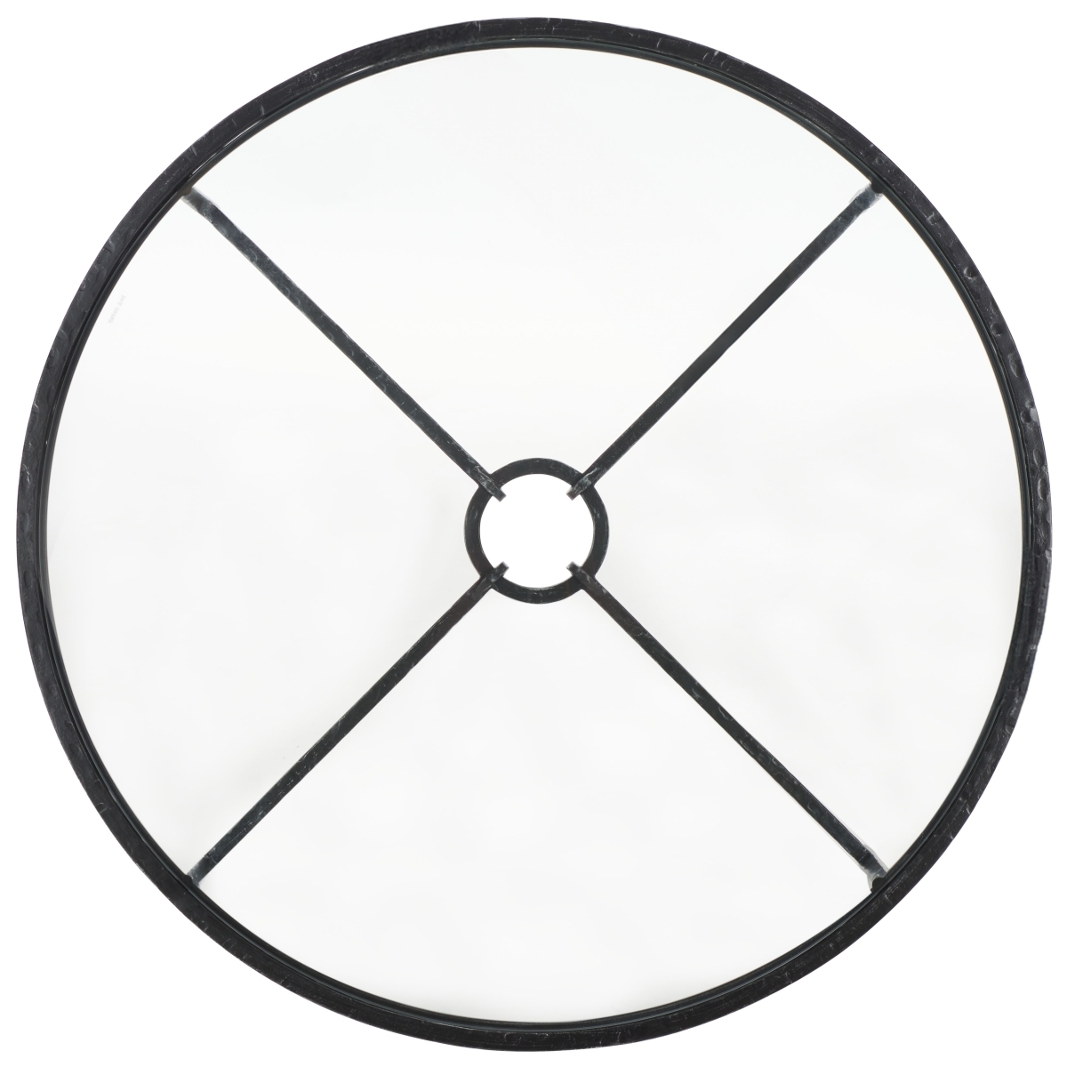 Tauri Metal Round Coffee Table - Black/Clear - Image 4