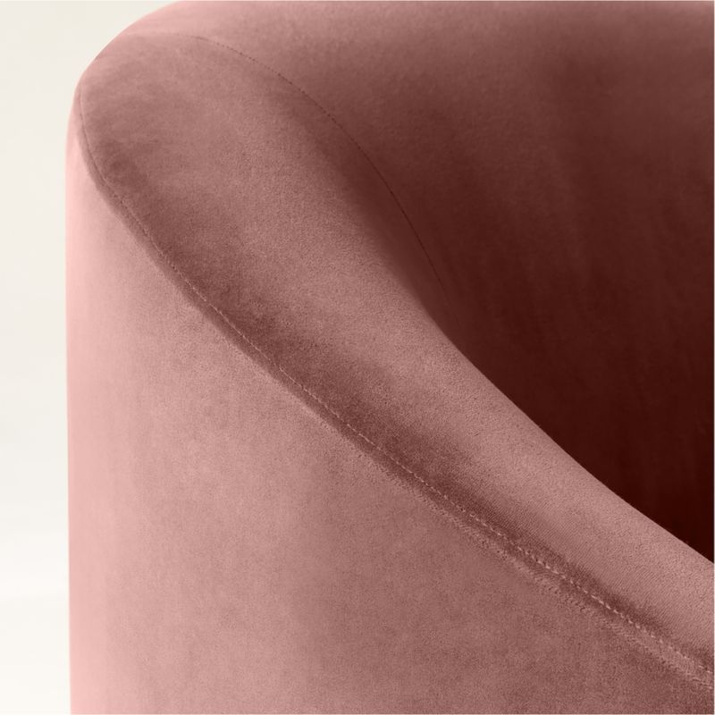Curvo 96.5" Rose Velvet Sofa by goop - Image 1