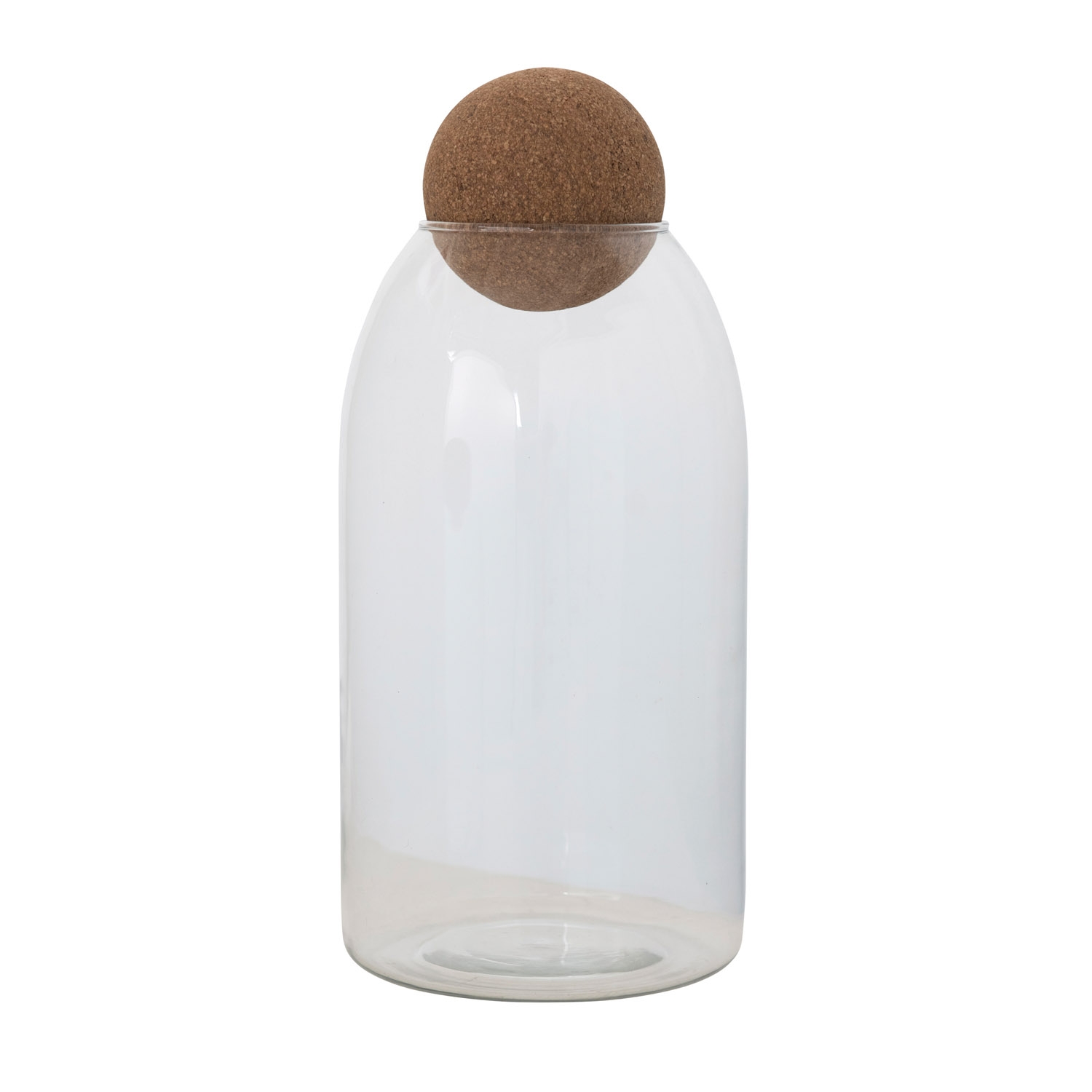 Glass Jar w/ Cork Ball Lid - Image 0