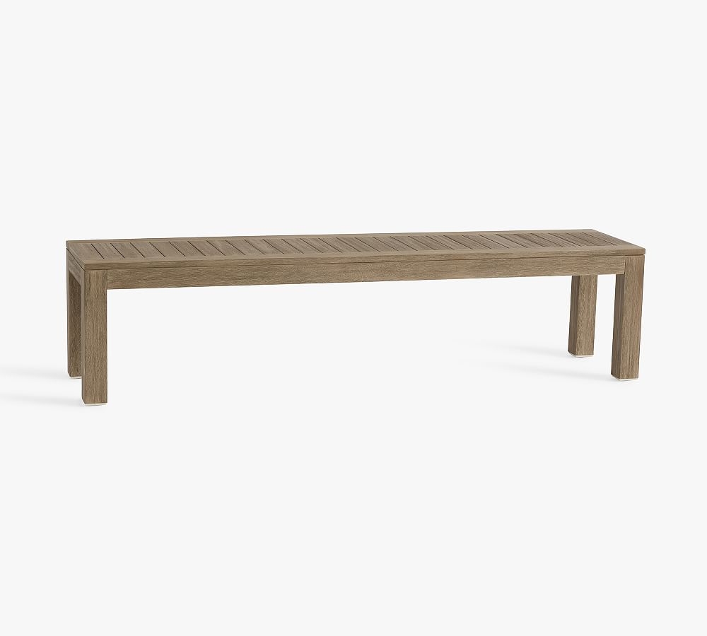 Indio 73" Dining Bench Frame, Weathered Gray - Image 0