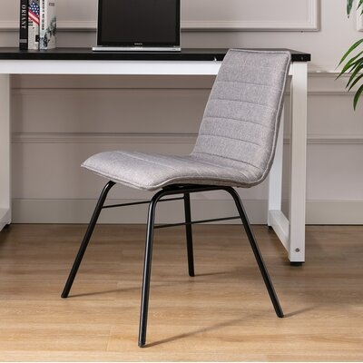 West Alton Upholstered Stacking Side Chair in Charcoal Gray - Image 0