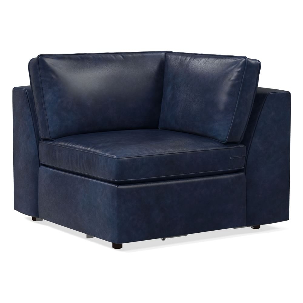 Harris Corner, Poly, Sierra Leather, Navy, Concealed Support - Image 0