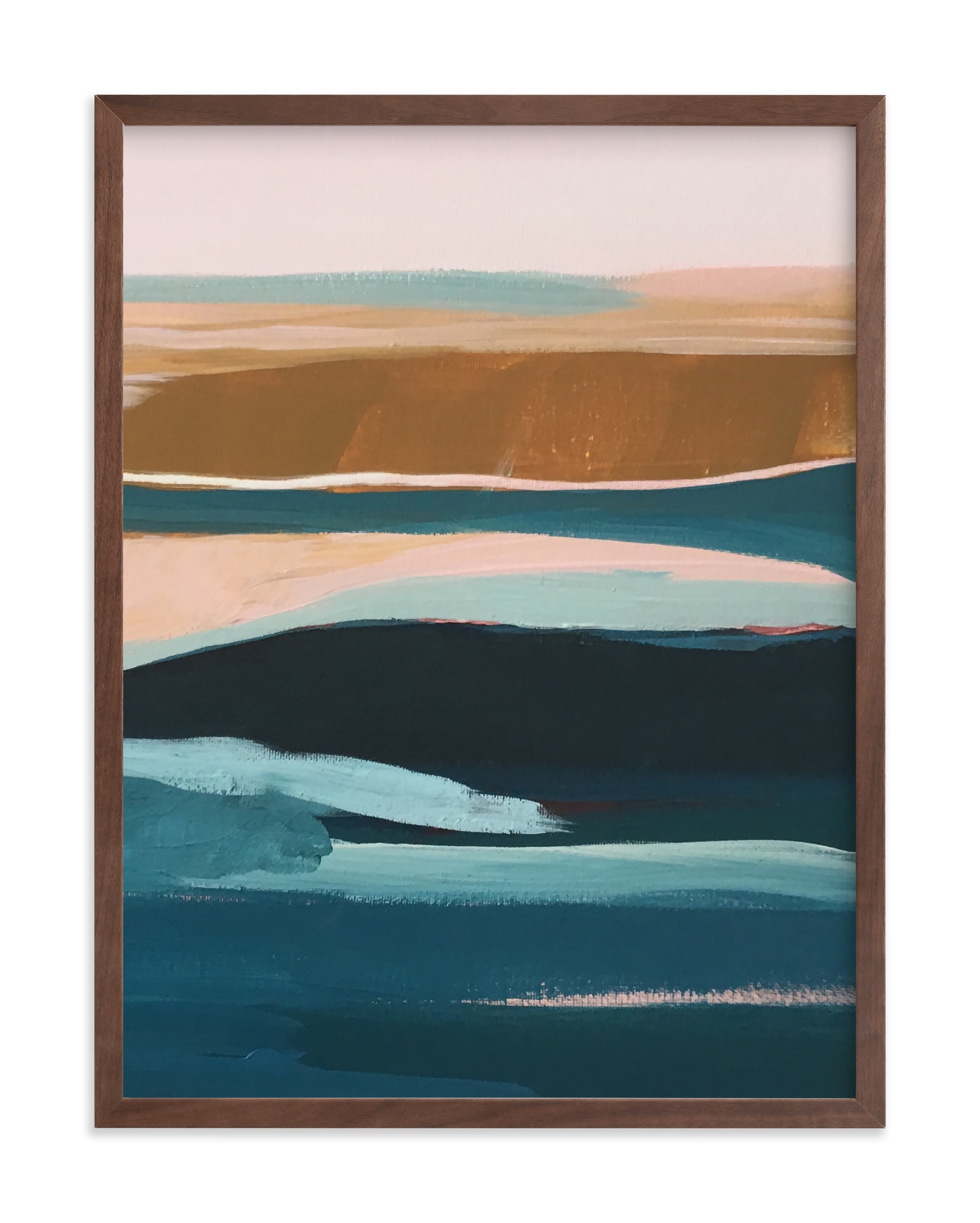 Golden Seascape Diptych II Limited Edition Fine Art Print 2 - Image 0