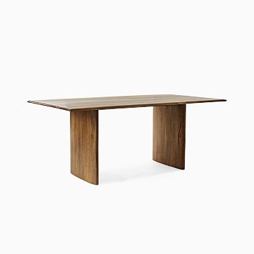 Anton Solid Wood Dining Table, 86", Burnt Wax - Image 1