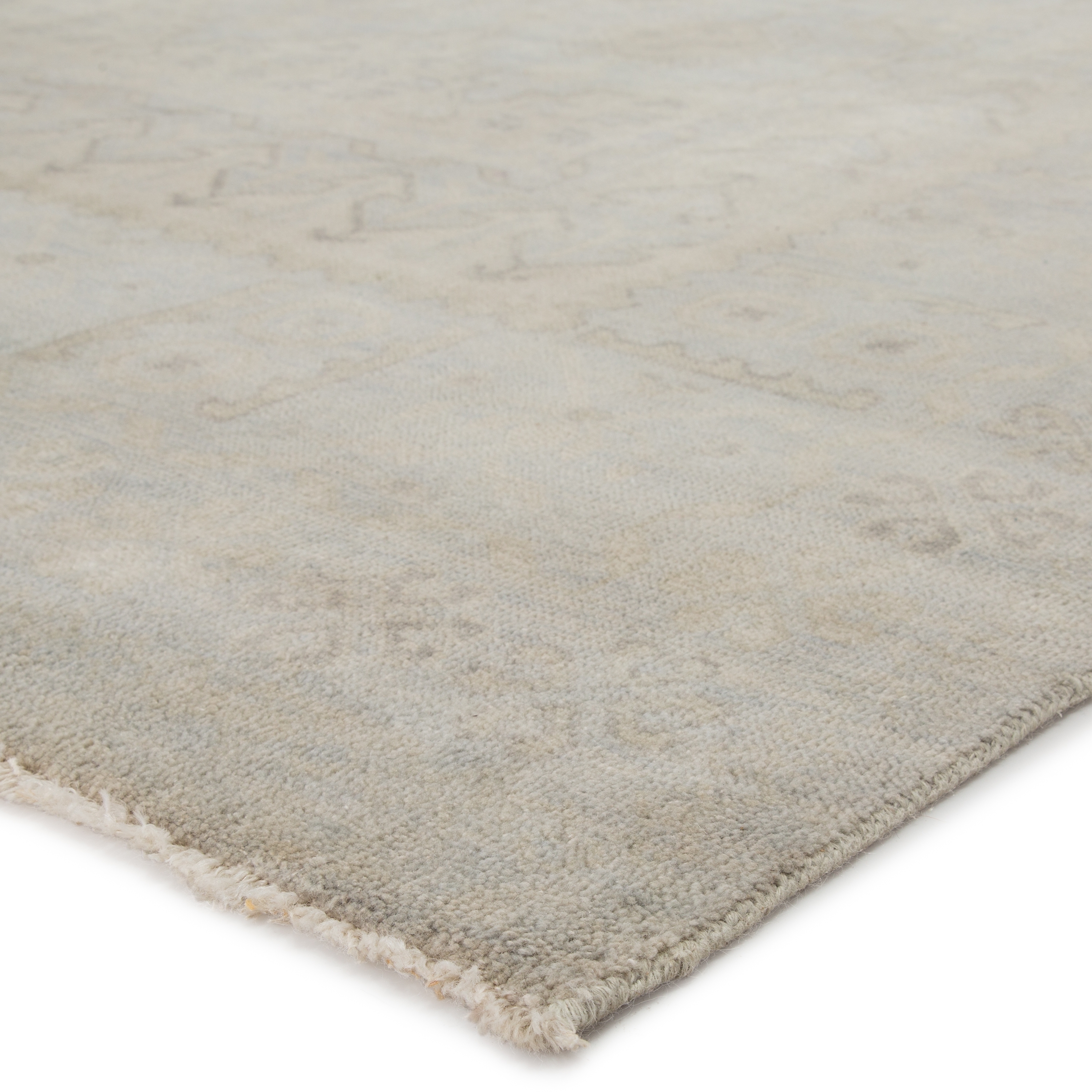 Chival Hand-Knotted Tribal Light Gray/ Beige Area Rug (8'X11') - Image 1