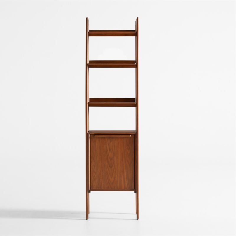 Tate Walnut Wood Bathroom Storage Tower - Image 3