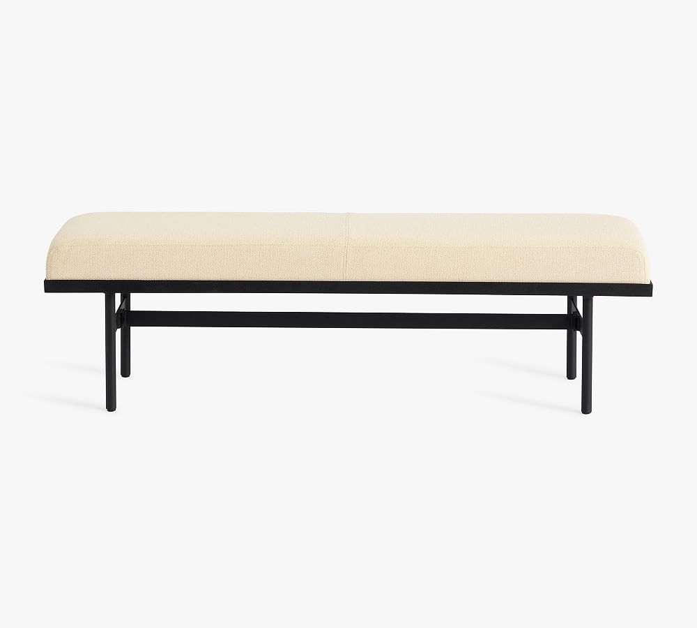 Barbary Upholstered Bench, Dhurrie - Image 0