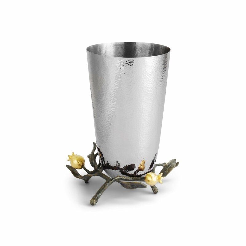 Michael Aram Silver 10.5'' Metal Table Vase - Image 0