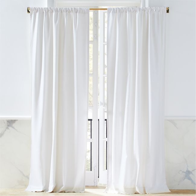 Mali White Silk Viscose Window Curtain Panel 48"x84" - Image 0