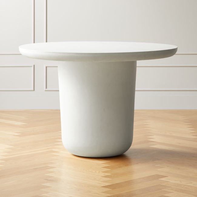Lola Round Ivory Concrete Dining Table 45" - Image 2