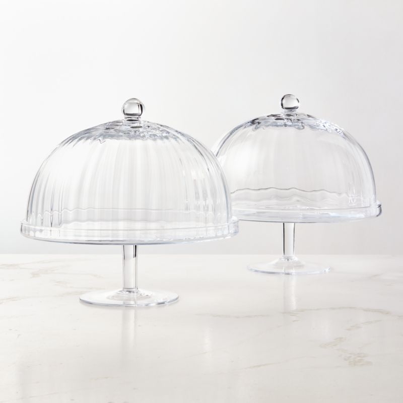 Zofia Fluted Glass Cake Stand - Image 3