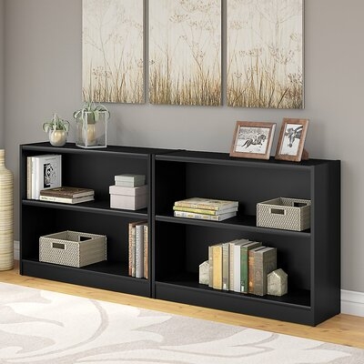 Morrell Standard Bookcase, Black, 30", Set of 2 - Image 1